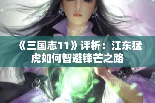 《三国志11》评析：江东猛虎如何智避锋芒之路