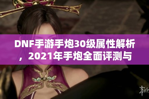 DNF手游手炮30级属性解析，2021年手炮全面评测与推荐