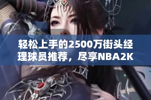 轻松上手的2500万街头经理球员推荐，尽享NBA2KOL2乐趣