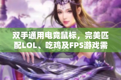 双手通用电竞鼠标，完美匹配LOL、吃鸡及FPS游戏需求