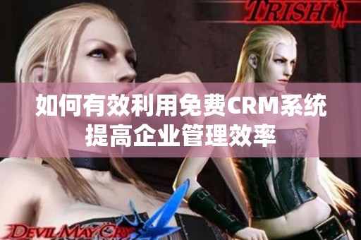 如何有效利用免费CRM系统提高企业管理效率