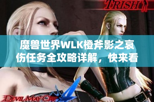 魔兽世界WLK橙斧影之哀伤任务全攻略详解，快来看看！