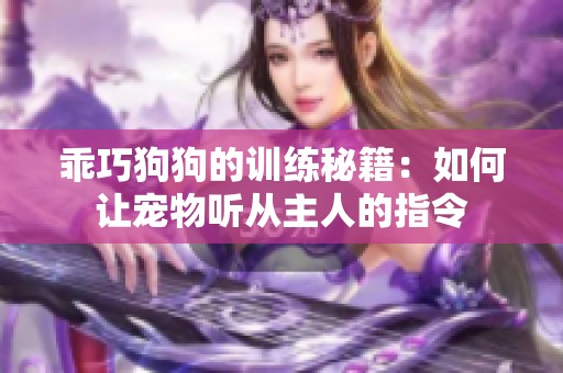 乖巧狗狗的训练秘籍：如何让宠物听从主人的指令