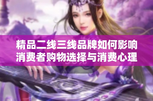 精品二线三线品牌如何影响消费者购物选择与消费心理分析