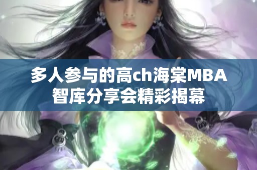 多人参与的高ch海棠MBA智库分享会精彩揭幕