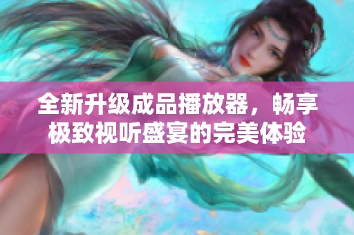 全新升级成品播放器，畅享极致视听盛宴的完美体验