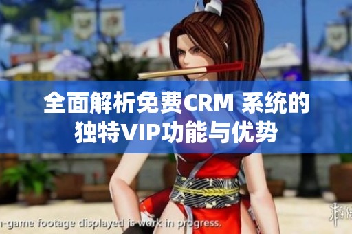 全面解析免费CRM 系统的独特VIP功能与优势