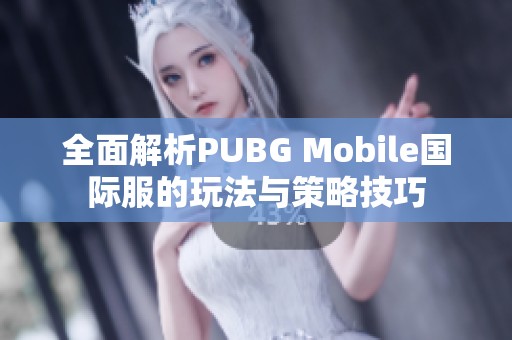 全面解析PUBG Mobile国际服的玩法与策略技巧