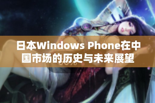 日本Windows Phone在中国市场的历史与未来展望