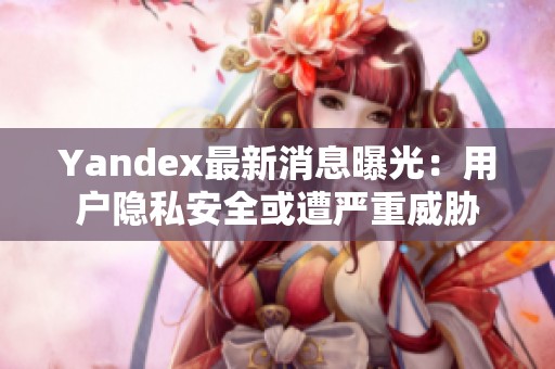 Yandex最新消息曝光：用户隐私安全或遭严重威胁