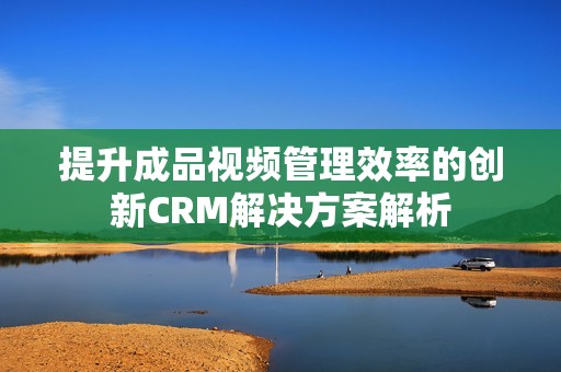 提升成品视频管理效率的创新CRM解决方案解析