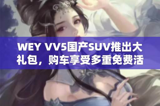 WEY VV5国产SUV推出大礼包，购车享受多重免费活动