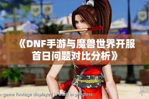 《DNF手游与魔兽世界开服首日问题对比分析》