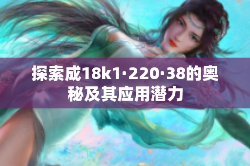 探索成18k1·220·38的奥秘及其应用潜力