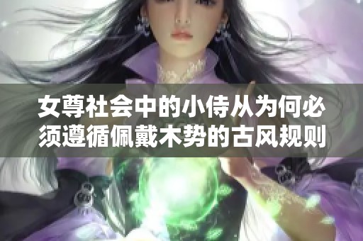 女尊社会中的小侍从为何必须遵循佩戴木势的古风规则