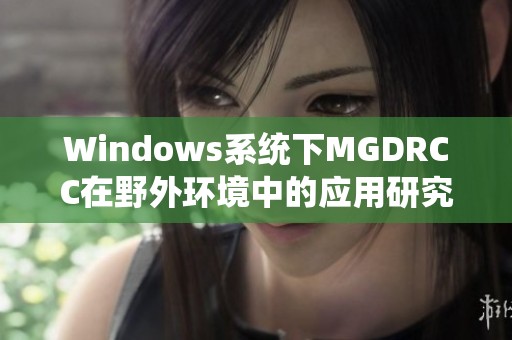 Windows系统下MGDRCC在野外环境中的应用研究与实践