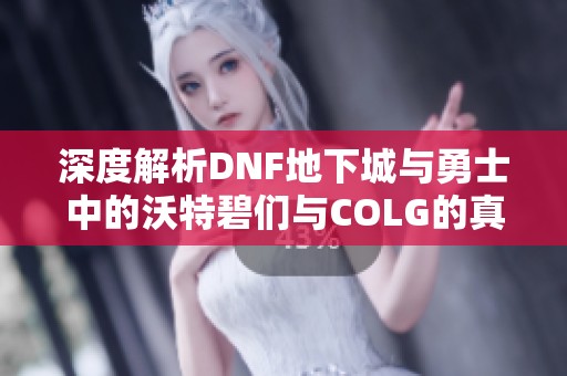 深度解析DNF地下城与勇士中的沃特碧们与COLG的真实经历