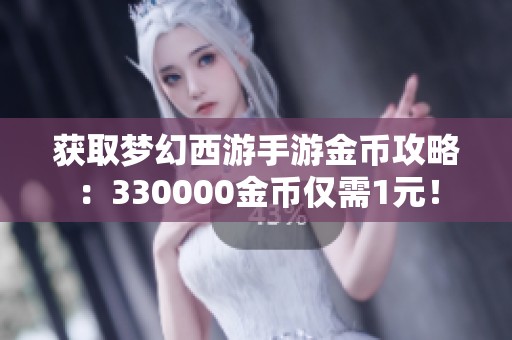 获取梦幻西游手游金币攻略：330000金币仅需1元！