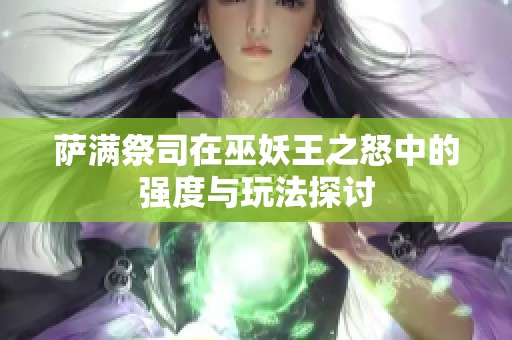 萨满祭司在巫妖王之怒中的强度与玩法探讨