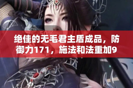 绝佳的无毛君主盾成品，防御力171，施法和法重加93