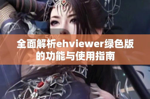 全面解析ehviewer绿色版的功能与使用指南