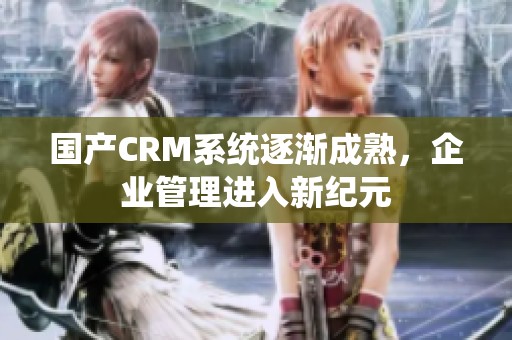 国产CRM系统逐渐成熟，企业管理进入新纪元