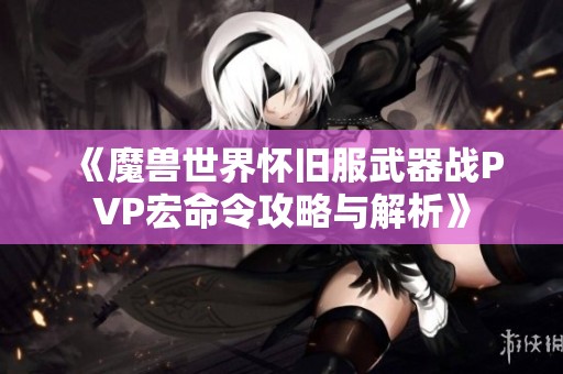 《魔兽世界怀旧服武器战PVP宏命令攻略与解析》