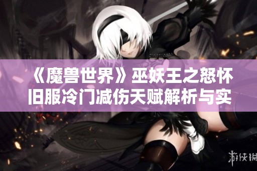 《魔兽世界》巫妖王之怒怀旧服冷门减伤天赋解析与实战分享